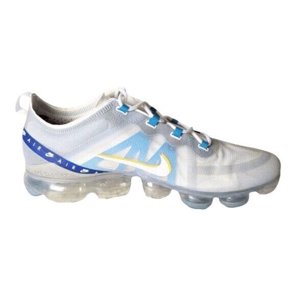 NIKE Air VaporMax 2019 \'White University Gold Wolf Grey\' Running Shoes Size 11.5 main image 5